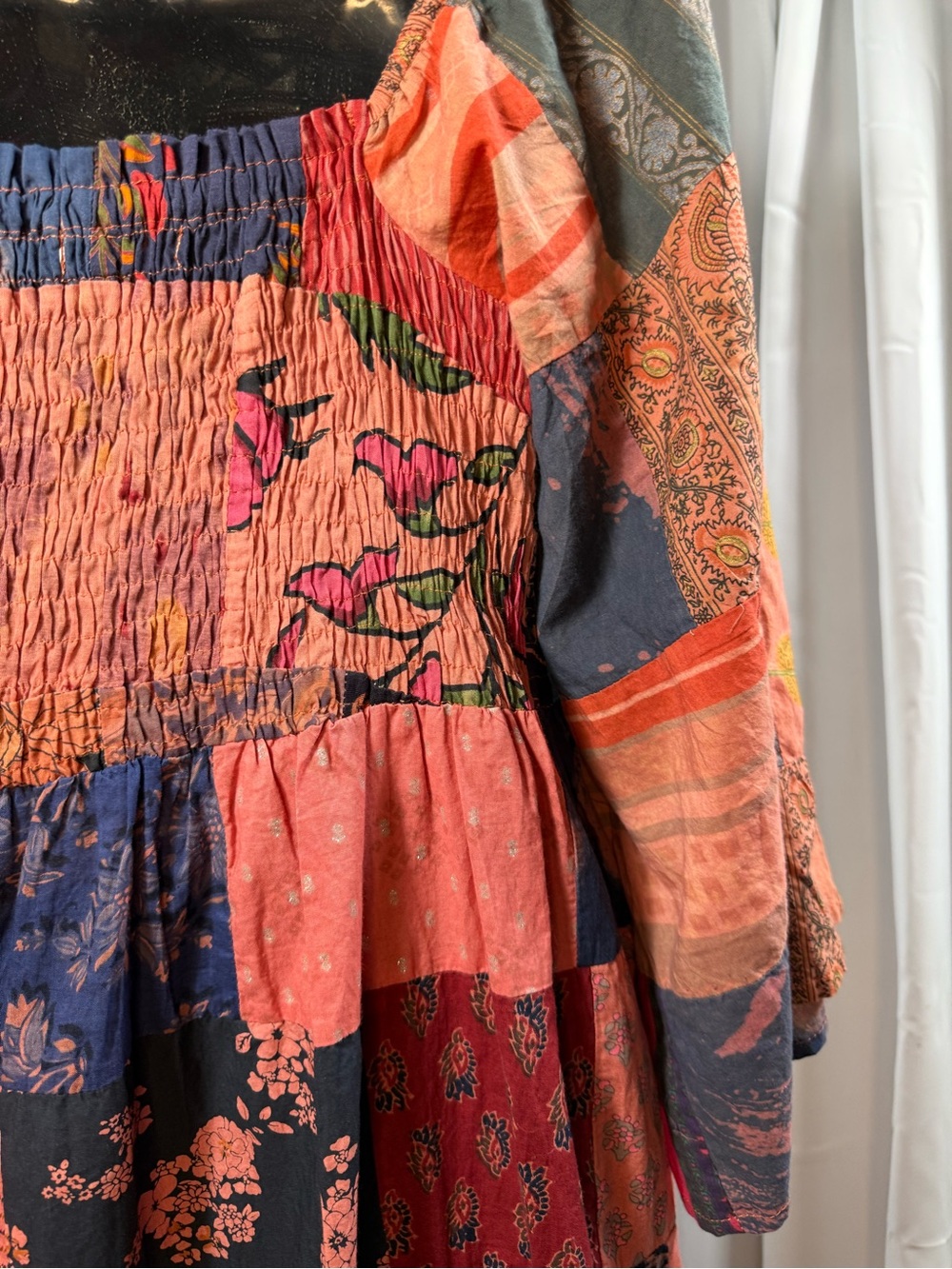 Bohemian Patchwork Maxi Dress | Cottage Core | Bohemian Comfort - Picture 7 of 15